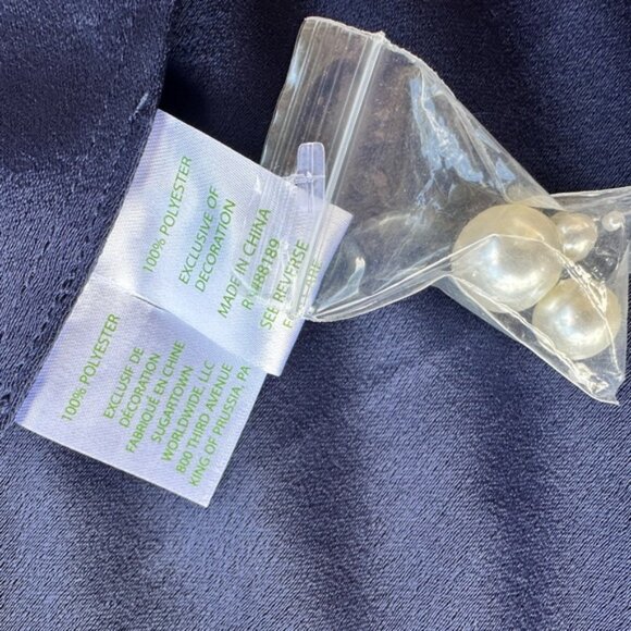 NWT LILLY PULITZER SIZE LARGE SHAWN MAXI DRESS *TRUE NAVY* EMBELLISHED - Picture 16 of 16